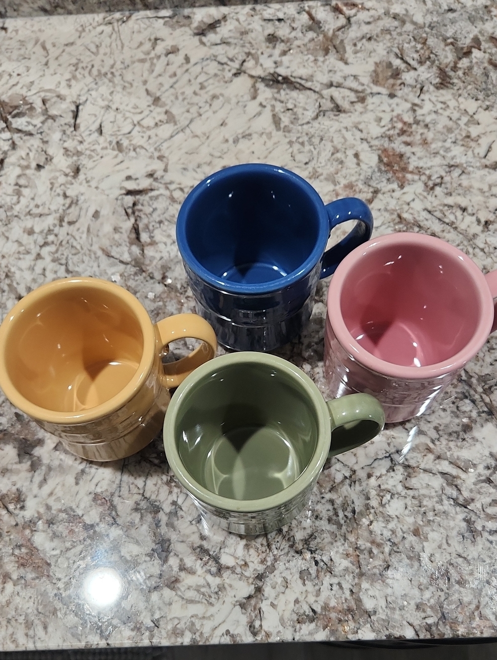 Longaberger Pottery Stoneware MUGS - USA Set Of 4 - Picture 8 of 8